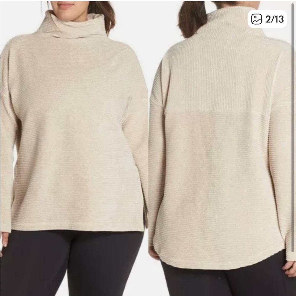 Zella Cream Cowl Neck Sweater